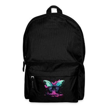 Butterfly Glowing Colors - Backpack - black - Front