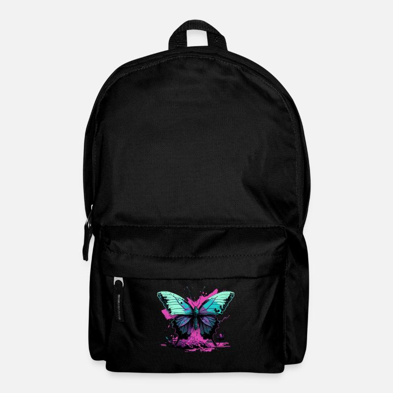Schmetterling leuchtende Farben - Rucksack - Schwarz