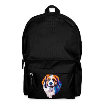 Portrait coloré de chien Pop Art - Sac à dos - noir - Devant