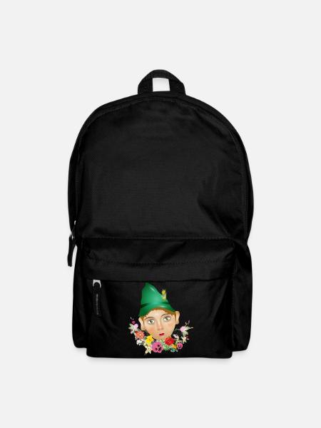 Der Seppel oder auch Seppl als Puppen Porträt - Rucksack - Schwarz