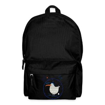 Moin, maritim, Möwe - Rucksack - Schwarz - Vorne