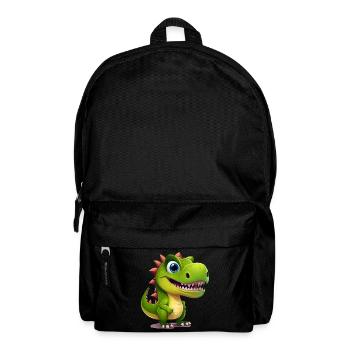 Design de T-shirt Dino Sourire Vert Soleil - Sac à dos - noir - Devant