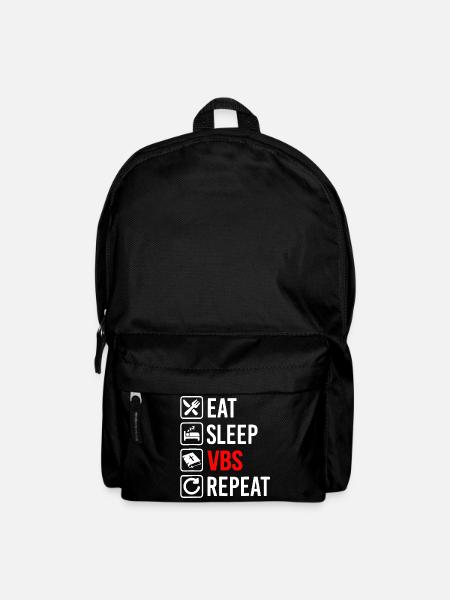 Eat Sleep Vbs Wiederholen - Rucksack - Schwarz
