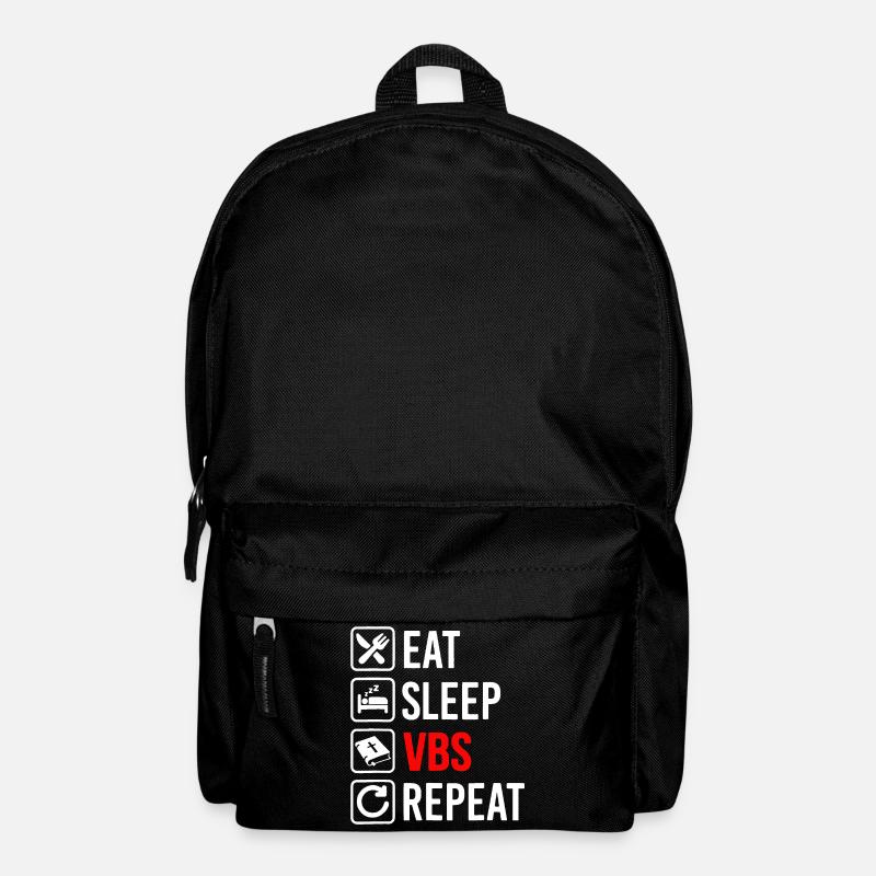 Eat Sleep Vbs Wiederholen - Rucksack - Schwarz