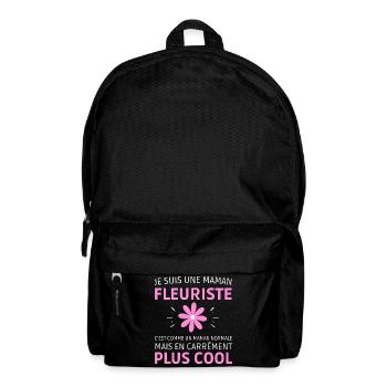 Je suis une maman fleuriste cadeau fête des mères - Sac à dos - noir - Devant