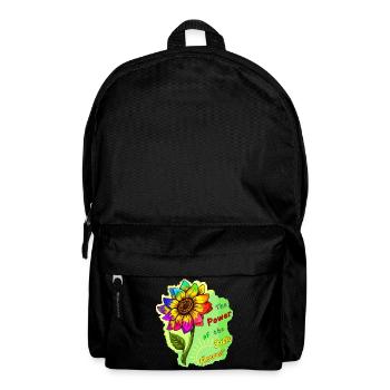 bunte Sonnenblume - Rucksack - Schwarz - Vorne