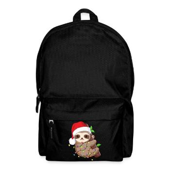 Drôle de Noël paresseux. Paresseux de Noël - Sac à dos - noir - Devant