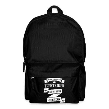 Lustiger Elektriker Elektrikerin Beruf Spruch - Rucksack - Schwarz - Vorne