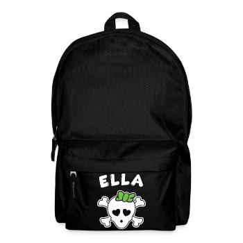 Piratin Ella Design für Mädchen und Frauen - Rucksack - Schwarz - Vorne