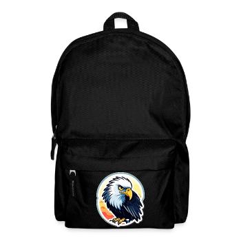 Eagle Bird Drawing - Backpack - black - Front
