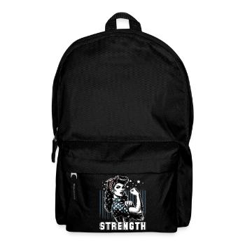 Stärke Frau Rockabilly Geschenk - Rucksack - Schwarz - Vorne