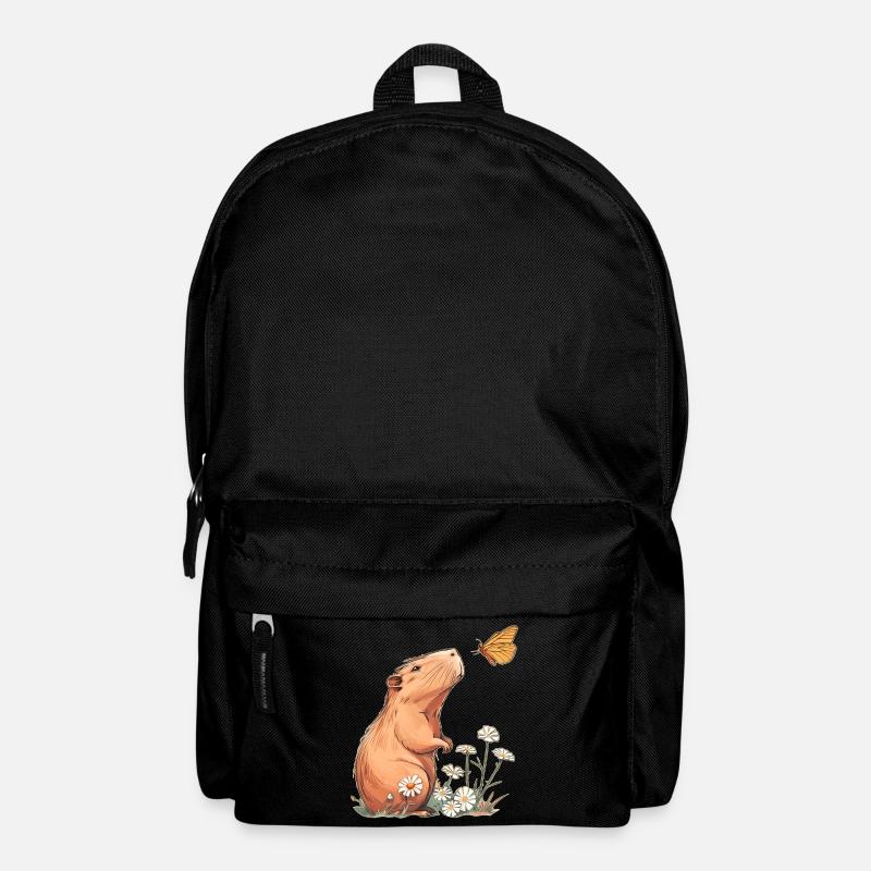 Capybara Schmetterling - Rucksack - Schwarz