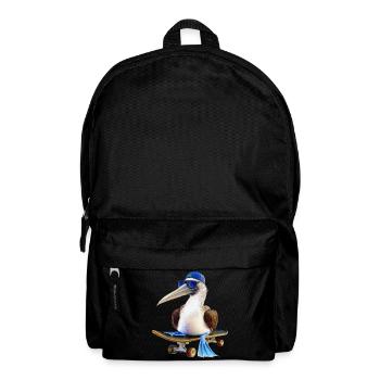Blue-footed booby skateboard - Backpack - black - Front