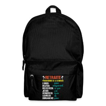 Retraite mon programme humour retraité cadeau - Sac à dos - noir - Devant