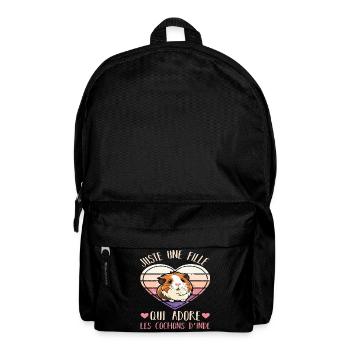 Juste une fille qui adore les cochons d' Inde - Sac à dos - noir - Devant