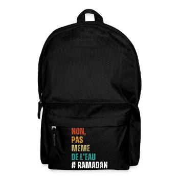 Non pas même de l' eau humour ramadan cadeau islam - Sac à dos - noir - Devant
