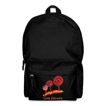 Trees Abstract with Font - Backpack - black - Front