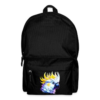 Papagei Kakadu - Rucksack - Schwarz - Vorne