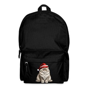 Christmas Persian cat - Backpack - black - Front