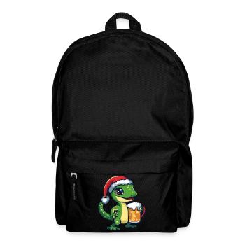 Lézard Noël Bière Drôle - Sac à dos - noir - Devant