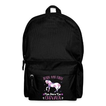 Juste Une Fille Qui Adore Les Chevaux Cadeau - Sac à dos - noir - Devant