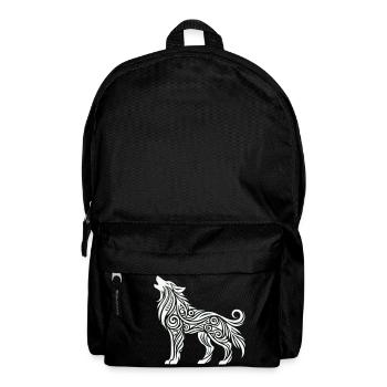 Wolf Tribal Animal - Backpack - black - Front