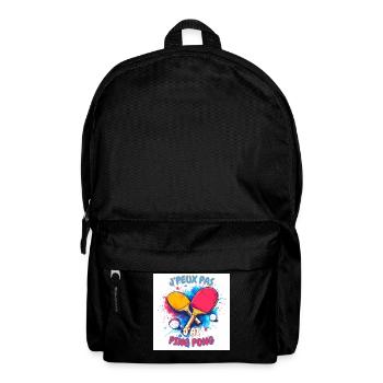 Buntes Tischtennis entfesselt - Rucksack - Schwarz - Vorne