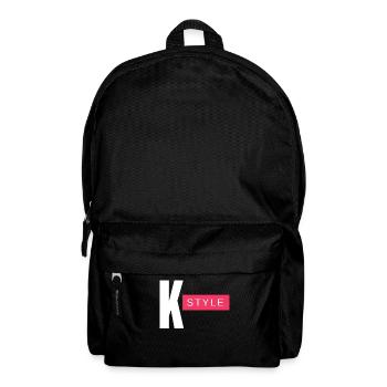 K Style Bold Logo mit rosa Akzent - Rucksack - Schwarz - Vorne