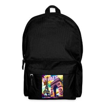 Paris Pop Art Skyline - Backpack - black - Front
