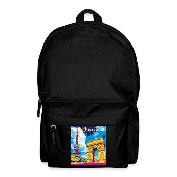 Paris Pop Landmarks - Backpack - black - Front