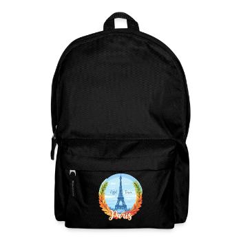 Paris Skyline with Laurel Frame - Backpack - black - Front