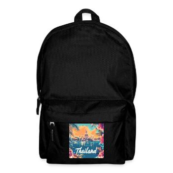 Thailand Temple Sunset Floral Paradise - Backpack - black - Front