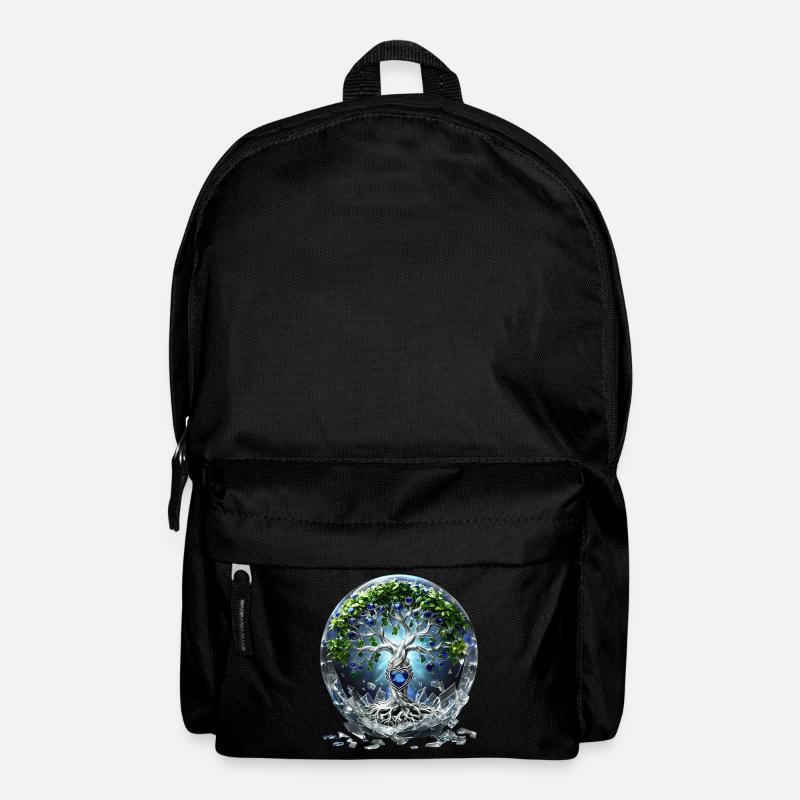 Licht und Schatten: der mystische Baum des Lebens. - Rucksack - Schwarz