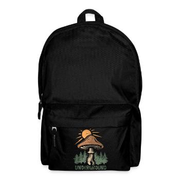 Natural forest with mushroom - mushroom pickers and outdoor fans - Backpack - black - Front