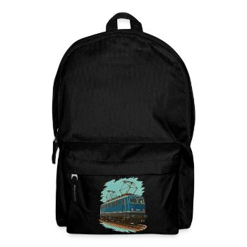 Strom am Stahl – E-Lok Power - Rucksack - Schwarz - Vorne
