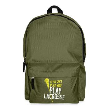 Play Lacrosse - Backpack - olive green - Front