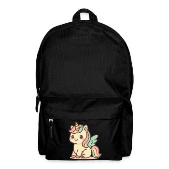 Cute Rainbow Winged Unicorn - Backpack - black - Front