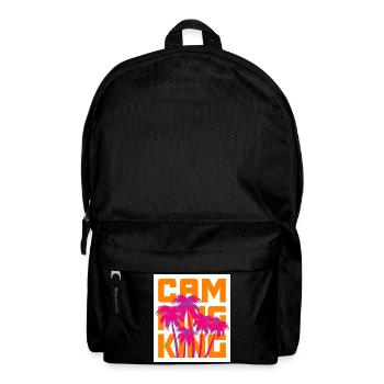 Camping King Palm Trees Holiday Camper King Chef - Backpack - black - Front