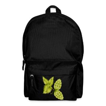 Hops and hop leaf – natural beer motif - Backpack - black - Front