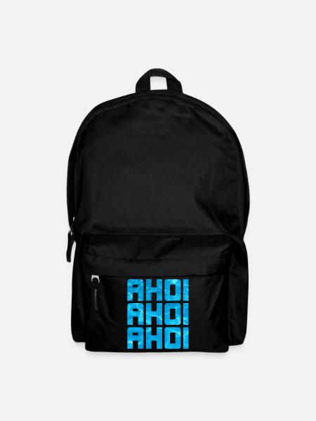 Ahoi Pool Meer Wasser maritim coole Sprüche Käptn - Rucksack - Schwarz
