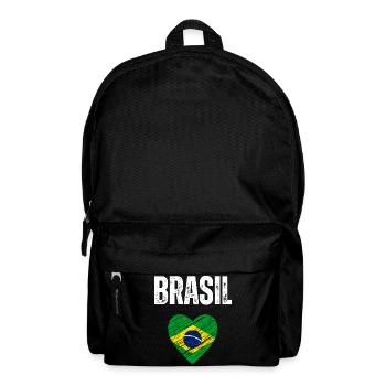 I love Brazil, flag of Brazil - Backpack - black - Front