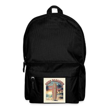 Surf Paradise Retro Design - Backpack - black - Front