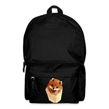 Pommerschen Low Poly — Geometrisches Porträt - Rucksack - Schwarz - Vorne