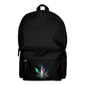 Galaxy Hanfblatt - Cannabis - Weed - Rucksack - Schwarz - Vorne