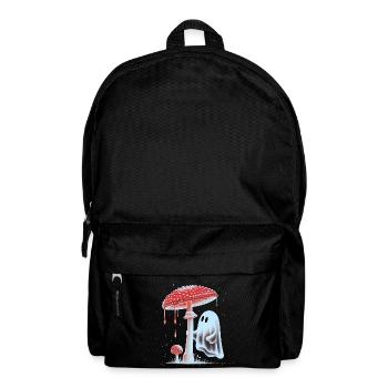 Spooky Ghost with Bloody Red Mushroom - Backpack - black - Front