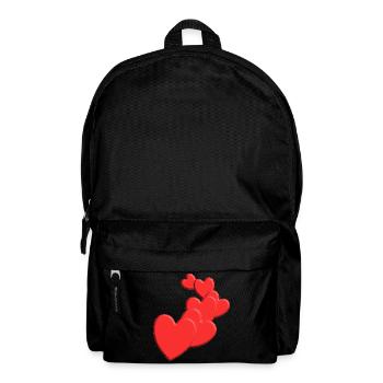 Coeurs mignons Love Design - Sac à dos - noir - Devant