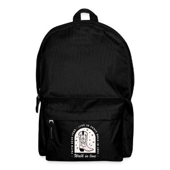 Christian quotes walk in love grace faith country - Backpack - black - Front