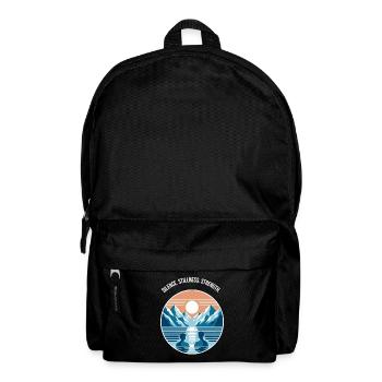 Eisbaden mit Bergpanorama Regenration Wellness  - Backpack - black - Front