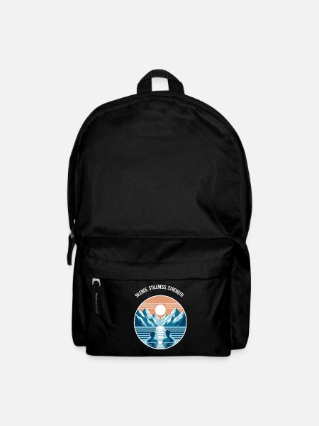Eisbaden mit Bergpanorama Regenration Wellness  - Rucksack - Schwarz