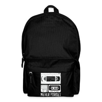 Cassette vintage n’oubliez jamais - Sac à dos - noir - Devant